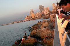 
Swimming Next To The Corniche with Cafe L'Orient, Le Vendome Hotel, Marina Tower and Platinum Tower
